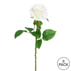 White Rose Artificial Stem, 6ct. -Michaels Shop D333940S 3
