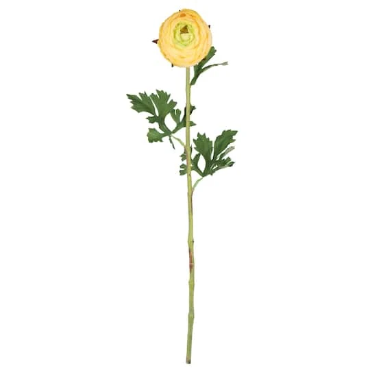 Yellow Ranunculus Artificial Stem, 4ct. 1 Yellow Ranunculus Artificial Stem, 4ct.