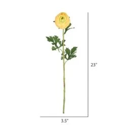 Yellow Ranunculus Artificial Stem, 4ct. 7 Yellow Ranunculus Artificial Stem, 4ct. -Michaels Shop D333990S 2
