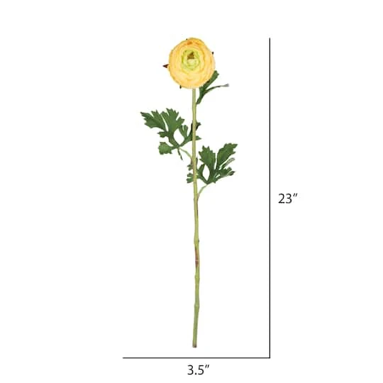 Yellow Ranunculus Artificial Stem, 4ct. 3 Yellow Ranunculus Artificial Stem, 4ct. - Image 3