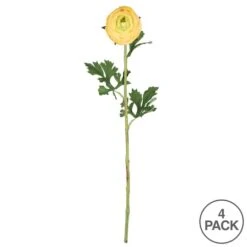Yellow Ranunculus Artificial Stem, 4ct. 8 Yellow Ranunculus Artificial Stem, 4ct. -Michaels Shop D333990S 3