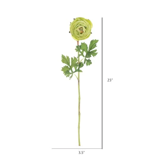 23" Green Ranunculus Artificial Stem, 4ct. 4 23" Green Ranunculus Artificial Stem, 4ct. - Image 4