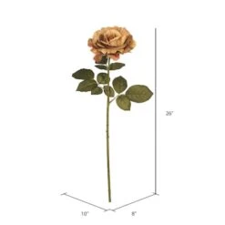 Light Brown Autumn French Rose Artificial Stem, 3ct. -Michaels Shop D334008S 2