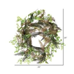 28" Green Fern & Cotton Wreath -Michaels Shop D347800S 2