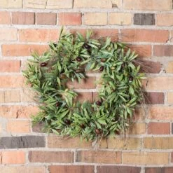 24" Green Olive Leaf Wreath -Michaels Shop D347812S 13