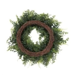 24" Green Buckler Fern & Grass Wreath -Michaels Shop D347815S 2