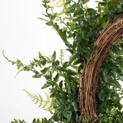 24" Green Buckler Fern & Grass Wreath -Michaels Shop D347815S 4