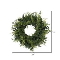 24" Green Buckler Fern & Grass Wreath -Michaels Shop D347815S 5