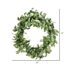 22" Green Lamb Ear Leaves Wreath 5 22" Green Lamb Ear Leaves Wreath -Michaels Shop D347819S 2