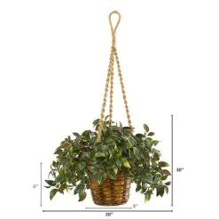2.5ft. UV Resistant Mini Melon Artificial Plant In Hanging Basket -Michaels Shop D350542S 12