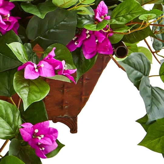 17" Purple Bougainvillea In Metal Planter 3 17" Purple Bougainvillea In Metal Planter - Image 3