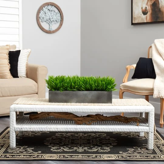 25" Wild Grass Plant In Metal Planter 5 25" Wild Grass Plant In Metal Planter - Image 5