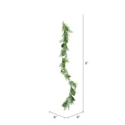 6ft. White Flowers Greenery Garland -Michaels Shop D352881S 2