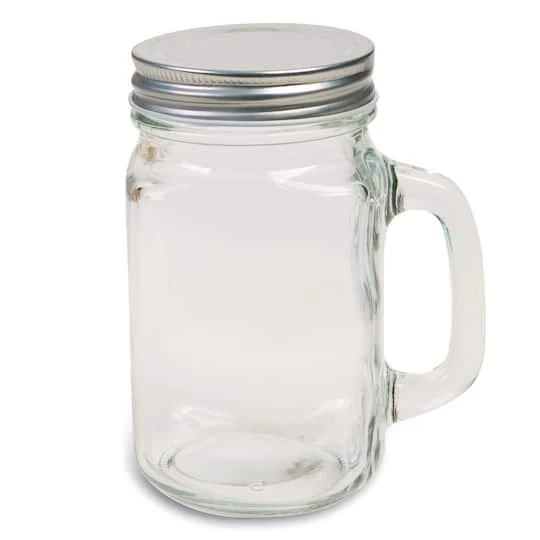 Glass Mason Jar With Handle & Lid, 16oz., 12ct. 2 Glass Mason Jar With Handle & Lid, 16oz., 12ct. - Image 2