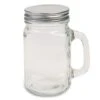 Glass Mason Jar With Handle & Lid, 16oz., 12ct.