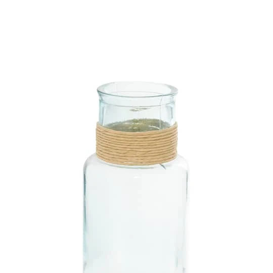 18" Clear Glass Farmhouse Vase 4 18" Clear Glass Farmhouse Vase - Image 4