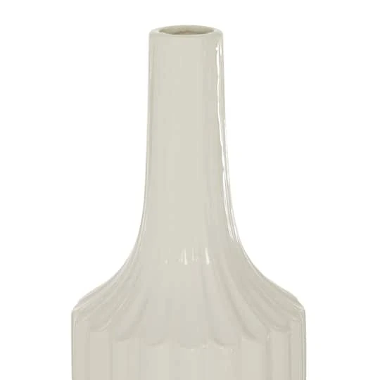 23" White Ceramic Modern Vase 5 23" White Ceramic Modern Vase - Image 5
