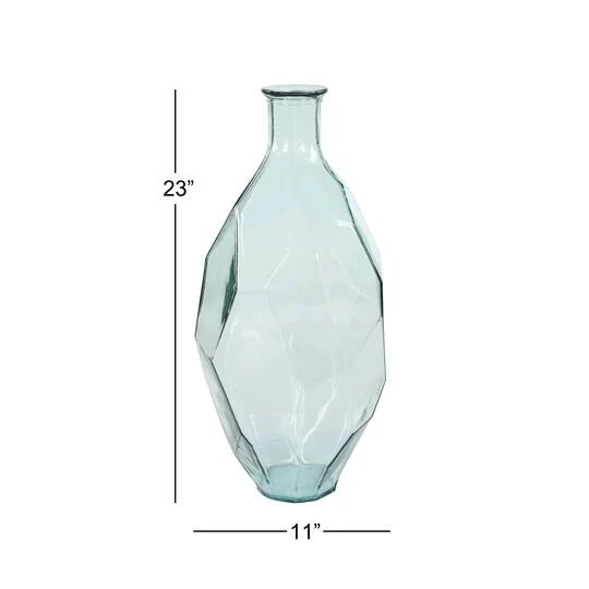 23" Clear Glass Contemporary Vase 11 23" Clear Glass Contemporary Vase - Image 11