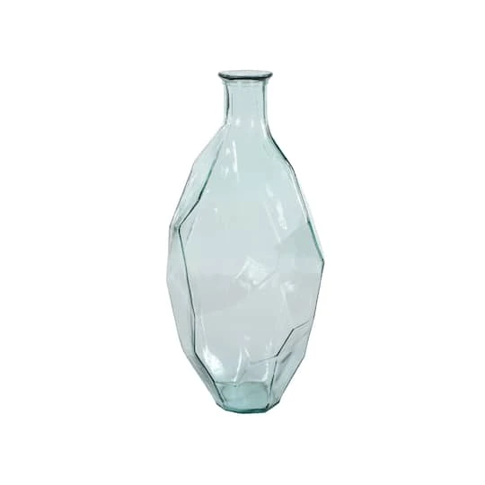 23" Clear Glass Contemporary Vase 5 23" Clear Glass Contemporary Vase - Image 5