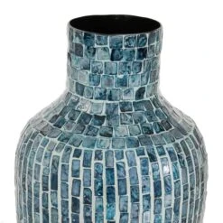 16" Blue Mother Of Pearl Coastal Vase 10 16" Blue Mother Of Pearl Coastal Vase -Michaels Shop D362961S 3