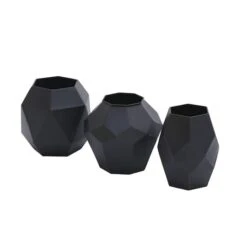 7" Black Metal Contemporary Vase Set -Michaels Shop D362967S 2