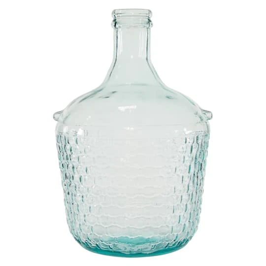 17" Blue Glass Farmhouse Vase 2 17" Blue Glass Farmhouse Vase - Image 2