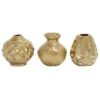 CosmoLiving By Cosmopolitan Gold Stoneware Glam Vase Set