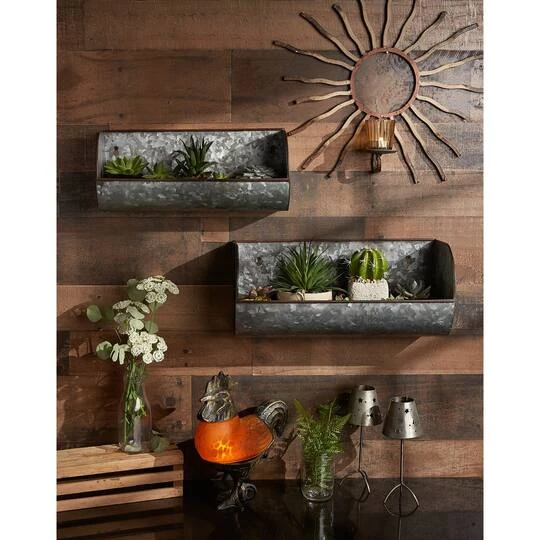 DII® Galvanized Metal Farmhouse Shelves, 2ct. 5 DII® Galvanized Metal Farmhouse Shelves, 2ct. - Image 5