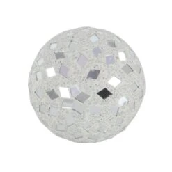 4" White Glass Decorative Glam Orbs, 4ct. -Michaels Shop D365401S 2