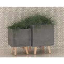 Dark Gray Contemporary Planter Set -Michaels Shop D365614S 7