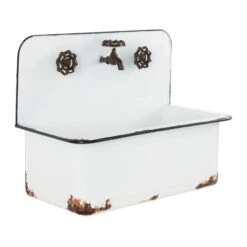 White Metal Wash Basin Planter Set -Michaels Shop D365629S 3