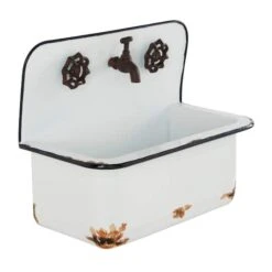 White Metal Wash Basin Planter Set -Michaels Shop D365629S 4