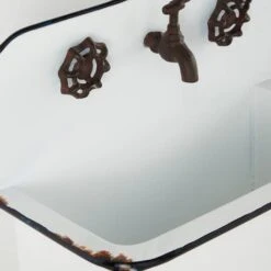 White Metal Wash Basin Planter Set -Michaels Shop D365629S 7