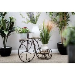 Brown Metal Farmhouse Bicycle Plantstand, 31" X 23" -Michaels Shop D365664S 11