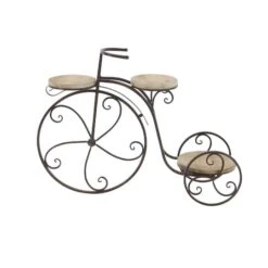 Brown Metal Farmhouse Bicycle Plantstand, 31" X 23" -Michaels Shop D365664S 2