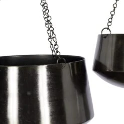 Black Metal Glam Planter Set, 5" & 7" -Michaels Shop D365681S 4