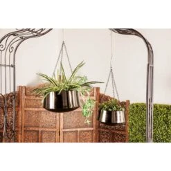 Black Metal Glam Planter Set, 5" & 7" -Michaels Shop D365681S 6