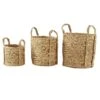 Natural Seagrass Basket Planter Set
