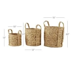 Natural Seagrass Basket Planter Set -Michaels Shop D365687S 6