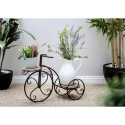 Brown Metal Farmhouse Bicycle Plantstand, 25" X 19" 15 Brown Metal Farmhouse Bicycle Plantstand, 25" X 19" -Michaels Shop D365691S 10