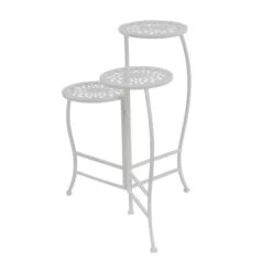 White Metal Traditional Plantstand Set 8 White Metal Traditional Plantstand Set -Michaels Shop D365697S 2