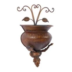 18" Dark Brown Iron Traditional Planter -Michaels Shop D365715S 2