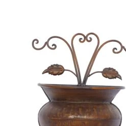 18" Dark Brown Iron Traditional Planter -Michaels Shop D365715S 3