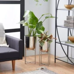 Silver Metal Glam Planter Set -Michaels Shop D365757S 11