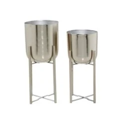 Silver Metal Glam Planter Set -Michaels Shop D365757S 5