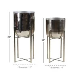 Silver Metal Glam Planter Set -Michaels Shop D365757S 9