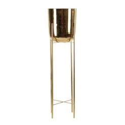 CosmoLiving By Cosmopolitan Gold Metal Glam Planter Set, 39" & 46" -Michaels Shop D365771S 2