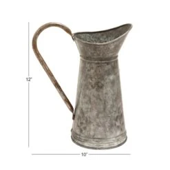 12" Iron Farmhouse Decorative Pitcher Vase -Michaels Shop D365798S 8