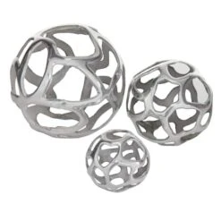 Silver Contemporary Orb Sculpture Set -Michaels Shop D366721S 2