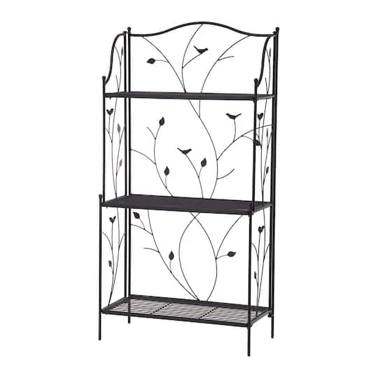 Glitzhome® 3-Tier Black Metal Plant Stand 1 Glitzhome® 3-Tier Black Metal Plant Stand